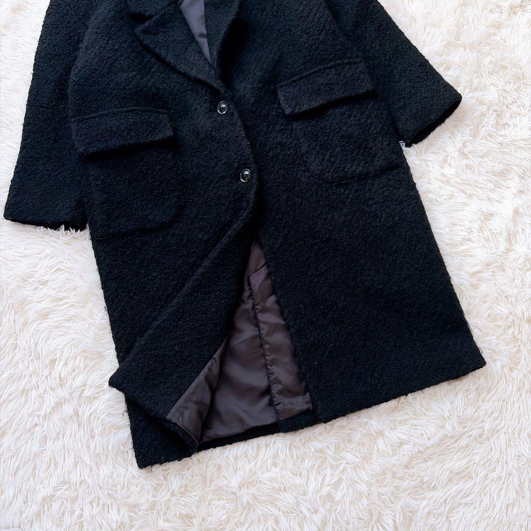 CLANE クラネ　ウール　ボアロングチェスターコート　マキシ丈