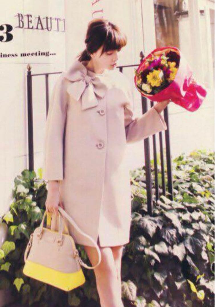 1/23お値下げkate spade♠︎美品ノーカラーリボンコート